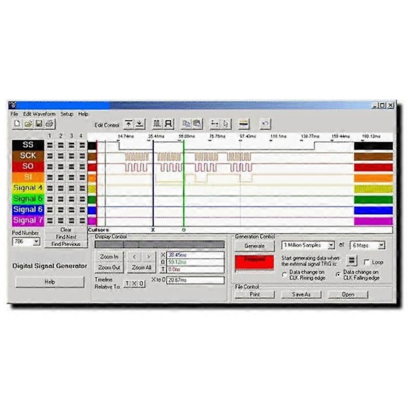 USB Logikk Analysator En-Chip Mikrodatamaskin Egnet for ARM FPGA Feilsøkingsverktøy 24M Sampling 8 Kanaler