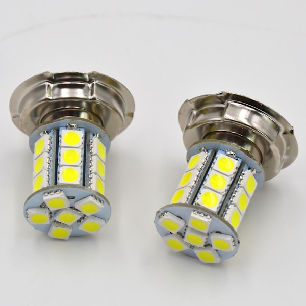 2 kpl 12V P26S 24SMD LED valkoinen moottoripyörän ajovalopolttimot moottoripyörille
