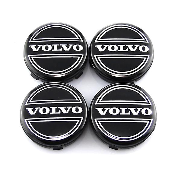 Volvo01- 64MM 4-pack Center covers Volvo Silver one size