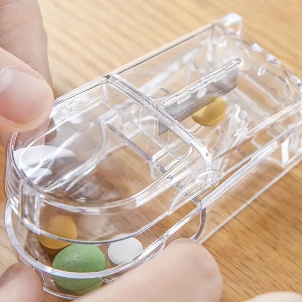 1 st pillerdelare tablettdelare splitter med hållare, transparent och 7 dagars pillerbox väsentlig organisatör för resa utomhus tillbehör