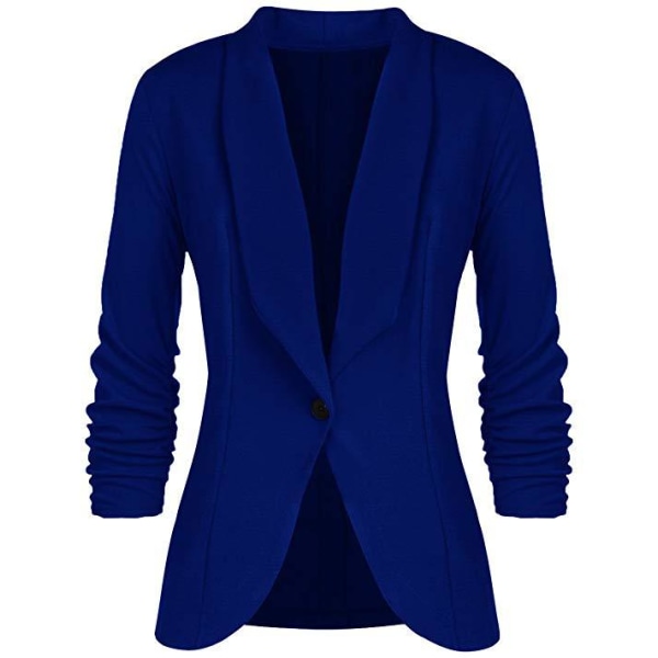 Blazer Jersey Lapel pitkähihainen Fit naisten muoti lyhyt bleiseri L