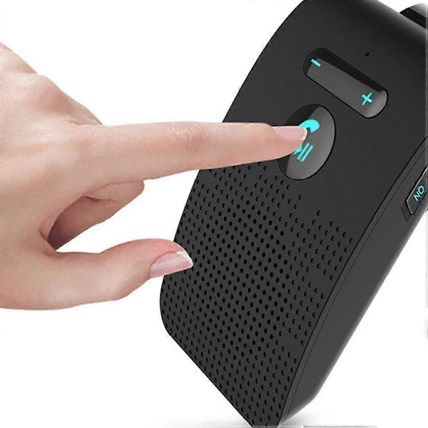 Bluetooth-käsitön auton kaiutin 5.0 Auringonsuojan kiinnitys Langaton äänen vastaanotin Kaiutinpuhelin Kovaääninen kaiutin Musiikkisoitin Kaksoismikrofoni
