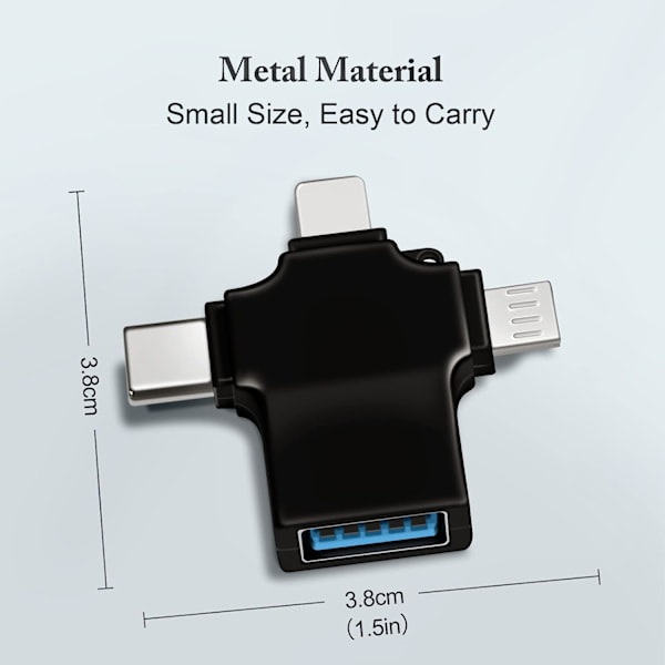 OTG USB 3 til Universal Adapter, Micro/USB C til USB 3.0 Adapter,