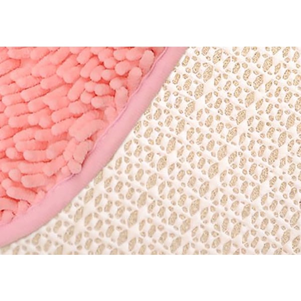 Skridsikker absorberende tæppemåtte soveværelse badeværelse absorberende skridsikker måtte - hjerteformet, 40 * 50 cm, pink, 1 stk