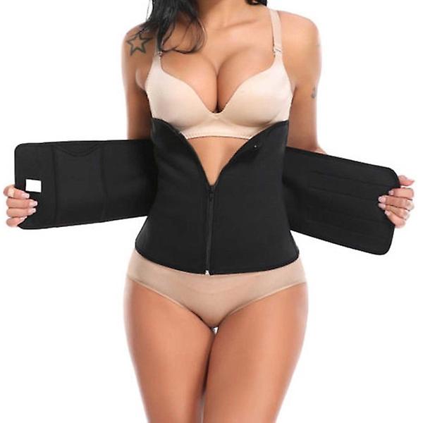 Träningskorsett Midjetränare Midjetränare Shapewear Midjebälte Svart Xxxl