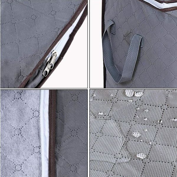 Ei-kudottu peittojen säilytyspussi Peittojen säilytyspussi Vaatteiden säilytyspussi Vaatteiden säilytyspussi Matkatavaroiden säilytyspussi Harmaa, 60*40*35cm, 4kpl