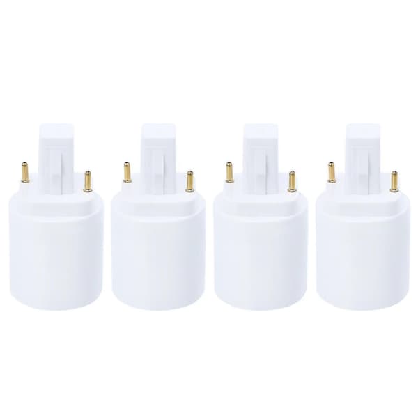 4 stk Profesjonell G24d Til E27 2 Pin Pæreholder Adapter Lysholder