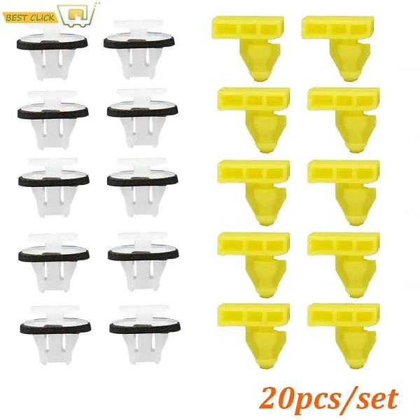 20 st Car Wheel Arch Surround Trim Clips För Nissan Juke X-Trail T31 Murano Wing Forming Car Nitar 76882-JG10A 76847-JG00A~9991