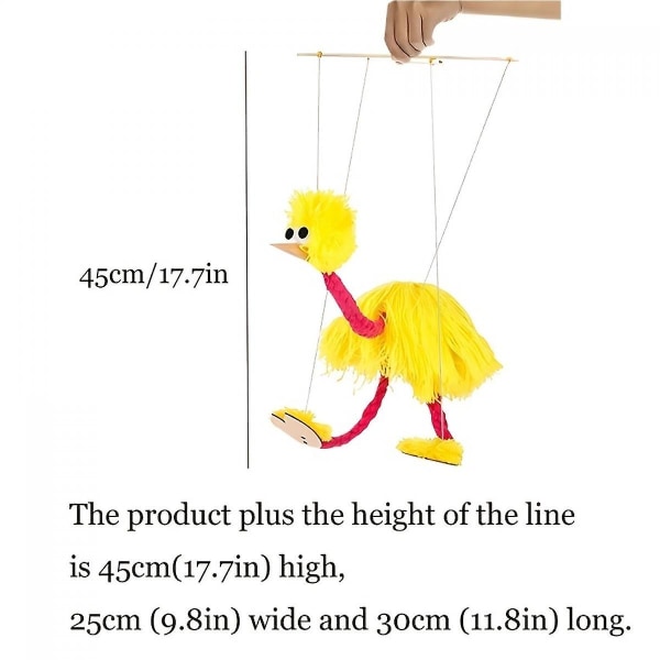 Marionet Ostrich Plys Legetøj, Træk Line Interaktivt Spil