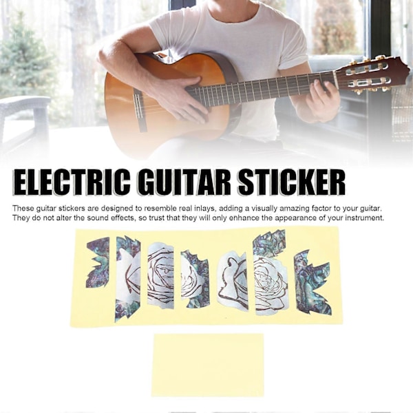 Gitarrinlägg Dekal Ultratunna Dekorativa Mönstrade Tomma Dekaler för Elektrisk Akustisk Gitarr för DIY