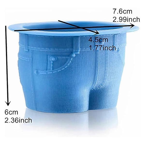 Jeans Style Silikone Cupcake, Silikonebageforme, 4 stk.