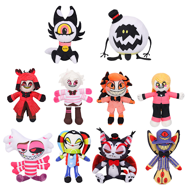 30cm Helluva Boss Fizzarolli plysjleke, myk plysjdyrdukke Robot Fizz Hazbin spillplysjdukke egnet for fangaver F