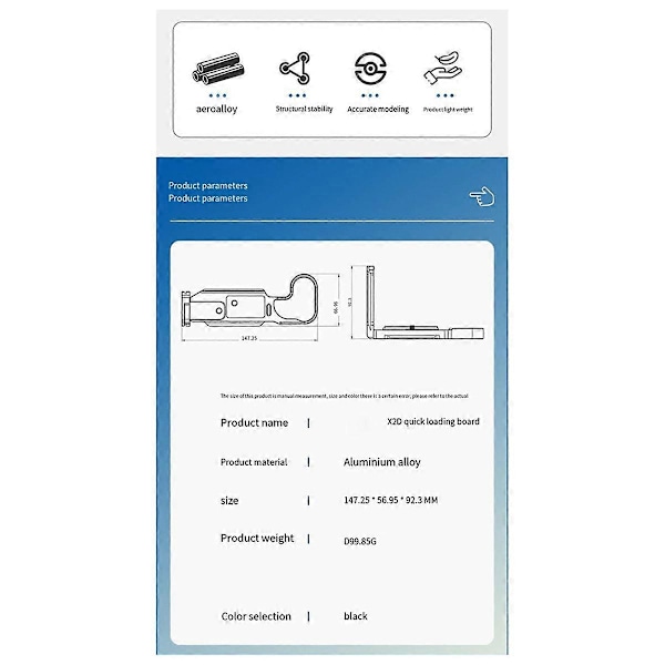 For Hasselblad X2D Spesial Hurtigutløserplate L Plate Håndtak