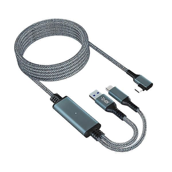 For Meta/Oculus Quest 3 Link Kabel 5M VR Datakabel 2A Hurtiglading 5Gbps Høyhastighetsdata fer YY