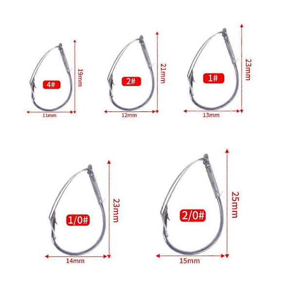 10 stk./Æske Wacky Rig Kroge i Højt Kulstofstål Weedless Modhager Fiskekrog Bred Gab Krog Bas Enkelt Orm Krog Lokkemad Holder Pesca