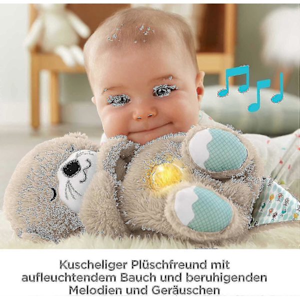 Schlummerotter Musikboks af Plys, med beroligende Musik og rytmiske bevægelser til at berolige, babyspil fra fødslen