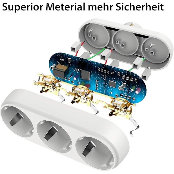 Pistorasia-adapteri, moninkertainen pistorasia ilman johtoa, pistorasia pinta-asennukseen, valkoinen, Wei Wei -laturiadapteri, USB-laturi kameraan