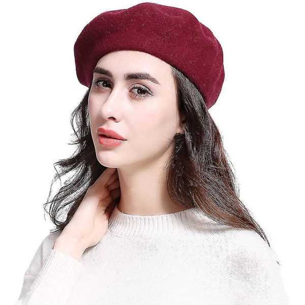 Women's Hat. Beret. Made Of Wool. Classic. French. Artist Cap. 100% Thick Wool