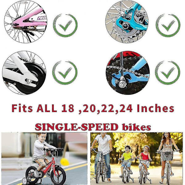 Børnestabilisatorer til børnecykel 18 20 22 24 tommer justerbar støtte Børnecykelhjul DBH
