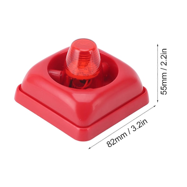 LED Lyd- og Visuell Alarm Strobe Varslingshorn 3 Lydmoduser Blinkende Lys Brannsikkerhetshorn DC12V 24V