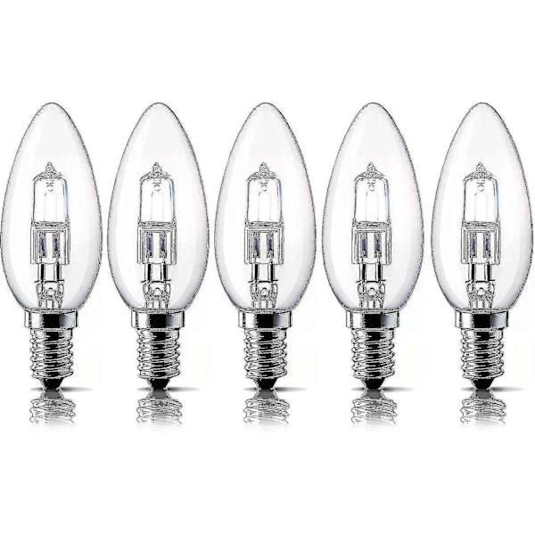 Bästa E14 28w Halogen Ljuslampor, Liten Edison Skruv Lampa (ses) 2700k Varmvit Dimbar 5-pack Mycket Bra