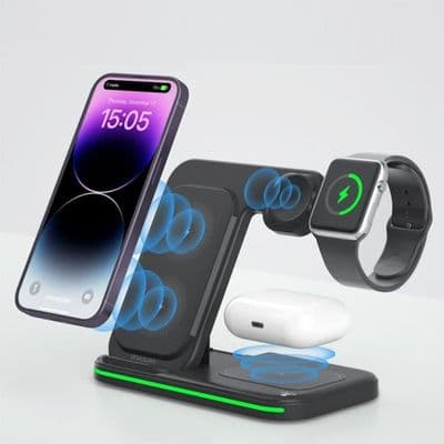 Sammenfoldelig Oplader - 18W - Kompatibel med iPhone og Apple Watch