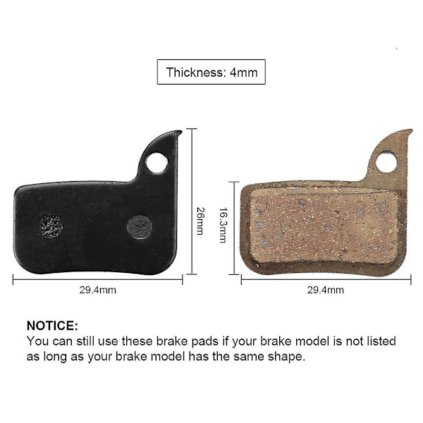 4 par sykkelbremseklosser sykling landeveissykkel harpiks skivebrems for SRAM Red 22 B1 Force 22 CX1