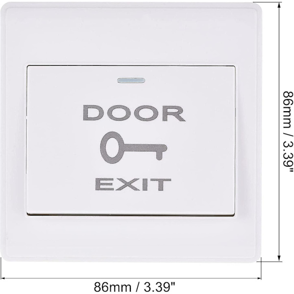 Sourcing Map Tryck för att avsluta tryckknapp Release Switch Dörr Access Control System Pc Panel 86mmx86mm 12v 3a Vit 2st