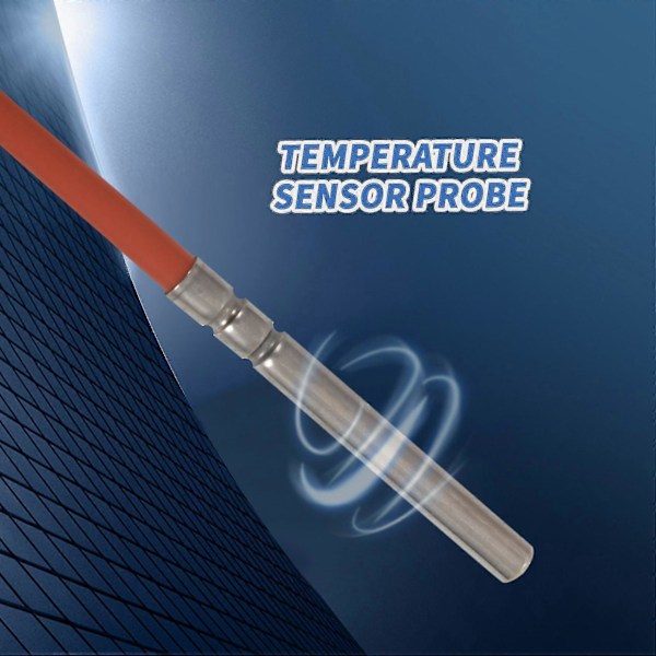 2-tråds Pt1000 Temperatursensor Termistor Silikongelbelagd 1,5 meter Sond 45mm X 5mm -50-180
