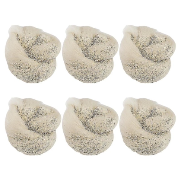 6pcs Lambs Wool For Toes Supple Toe Separator Sweat-absorbing Overlapping Toe Separator