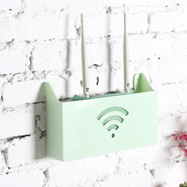 Hemidéer - WiFi-router Väggmonterad förvaringsbox, ljusgrön