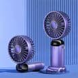 USB bærbar ventilator - Lilla - Genopladelig - Indendørs/Udendørs