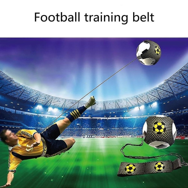 Fotbollsträningshjälp för barn och vuxna, Fotbollsträning med elastisk elastisk fotboll, för fotbollspresent utan fotboll Nv7