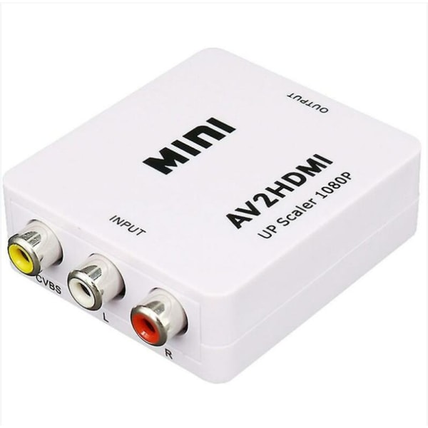 Rca till HDMI 1080p Av till HDMI Video Converter Mini Rca Composite CVBS Adapter-