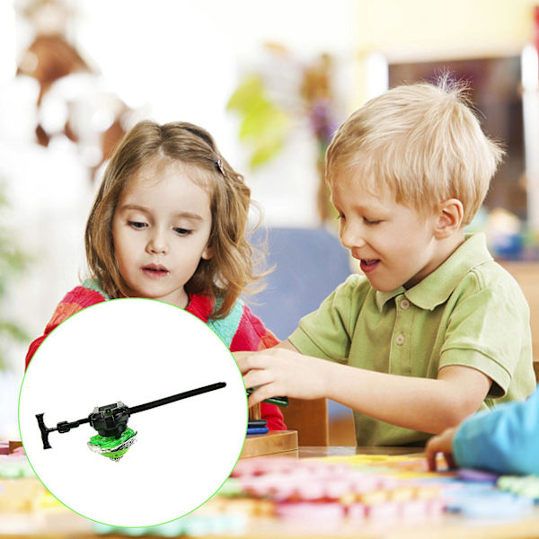 Luminous Gyro med Färgglada Ljus Strid Gyro med Draglinjal Launcher för Pojkar Flickor Interaktivt Spel