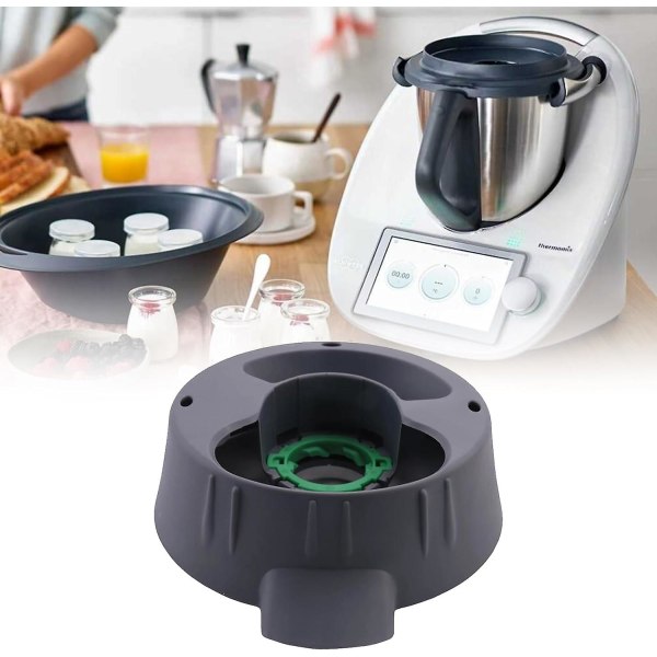 TM5 TM6 Thermomix Matkvalitets Blandebolle Base - Oppvaskmaskinsikker Blender Monteringskopp med Sikkerhetslås Spenne og PP Beholder Ring