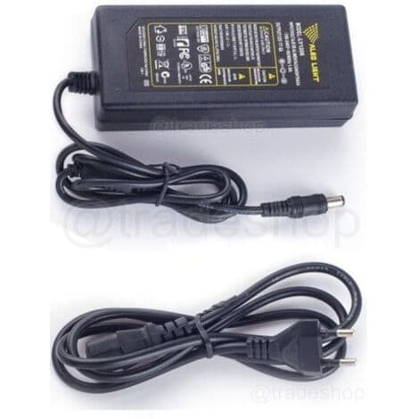 12V 5A transformator strømforsyning for LED-striper, DVR-kameraer, stabilisert