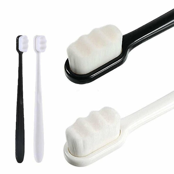 4pcs Ultra Fine Wave Micro-nano Toothbrush With 20000 Soft Floss Bristle Set For Travel