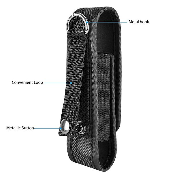 Universal Nylon Bältesficka för Ficklampa Holster Väska för Fenix Uc30 Uc35 E35 3\"-5\" 18650 Mini Ficklampa