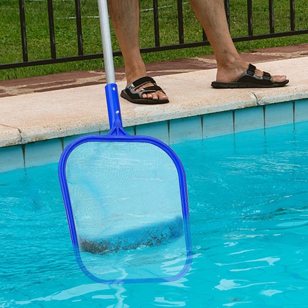 1 Pool Skimmer Net, Fintmasket Netpose Fanger, Pool Leaf Rake Skimmer Net Rengøringsværktøj