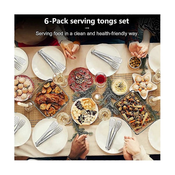 Avanserte rustfrie ståltanger for servering av mat, buffet-tanger, mat-tanger, sølv-tanger, kjøkken-tanger