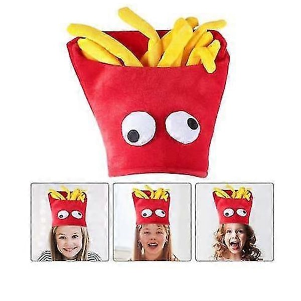 Chips Hat med Franske Fritter Form, Halloween Kostume Tilbehør, Cosplay Forsyninger