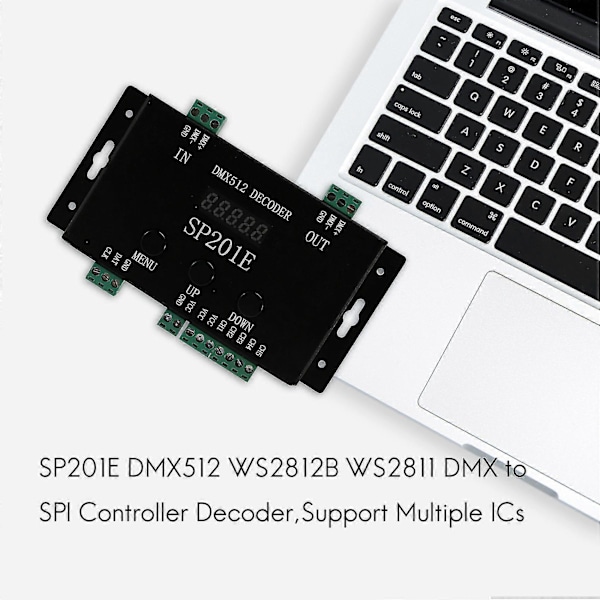 Sp201e Dmx512 Ws2812b Ws2811 Dmx Till Spi-styrenhet Dekoder, stödjer Flera Ics