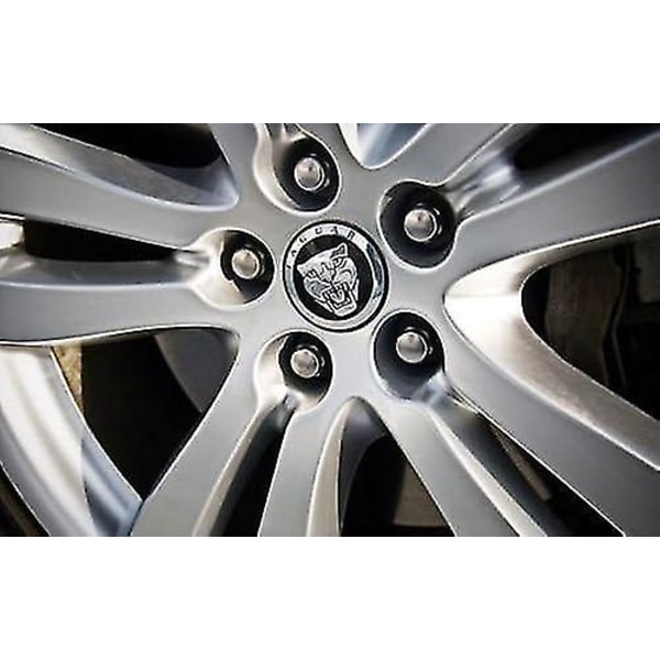 Sats med 4 hjulnavkapslar HUB CAP Svart 59mm för JAGUAR X TYPE XK XF XJ XJ8 XJ6