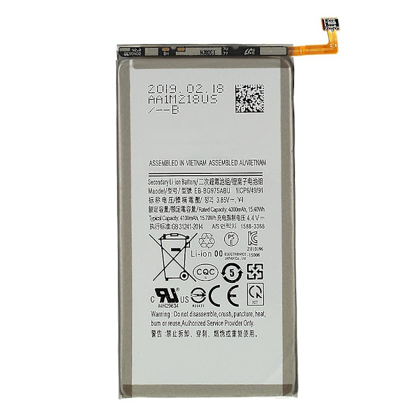 Til Samsung Galaxy S10 Plus 3.85V 4000 mAh Genopladelig Li-ion Batteri Udskiftningsdel (Encode: EB-