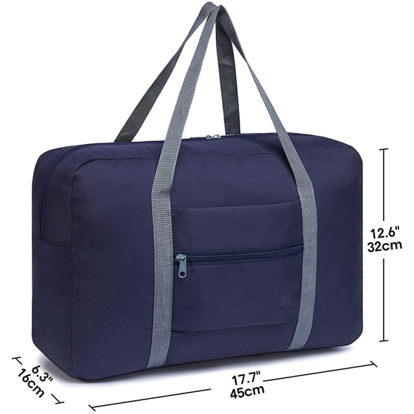 Sammenleggbar Travel Duffel Bag - Carry-on Weekender Overnight Bag for kvinner