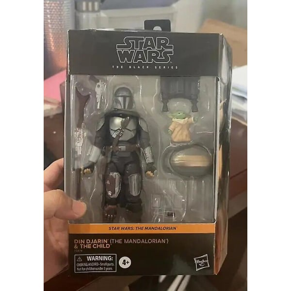 Star Wars The Black Series - Din Djarin The Mandalorian And The Child Baby Yoda Joints Moveable Action Figur Model Legetøj