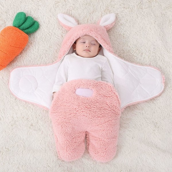 Unisex babyteppe, sovepose Newborn Pink 6M 【Omtrent 1-3 måneder】