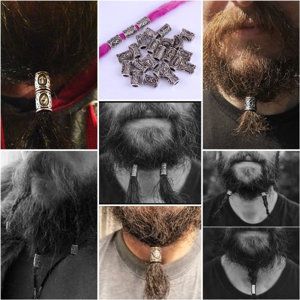 Hårtilbehør - Viking Rune Beard Beads