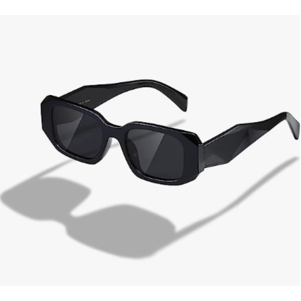 Antirefleks solbriller svart innfatning svart grå film 1 stk